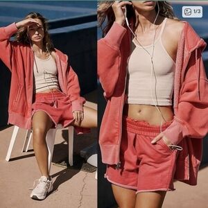 Free People Sprint To Finish Zip Hoodie